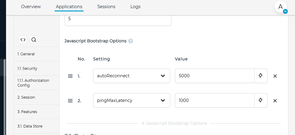 Javascript Bootstrap Options