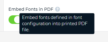 Embed fonts config