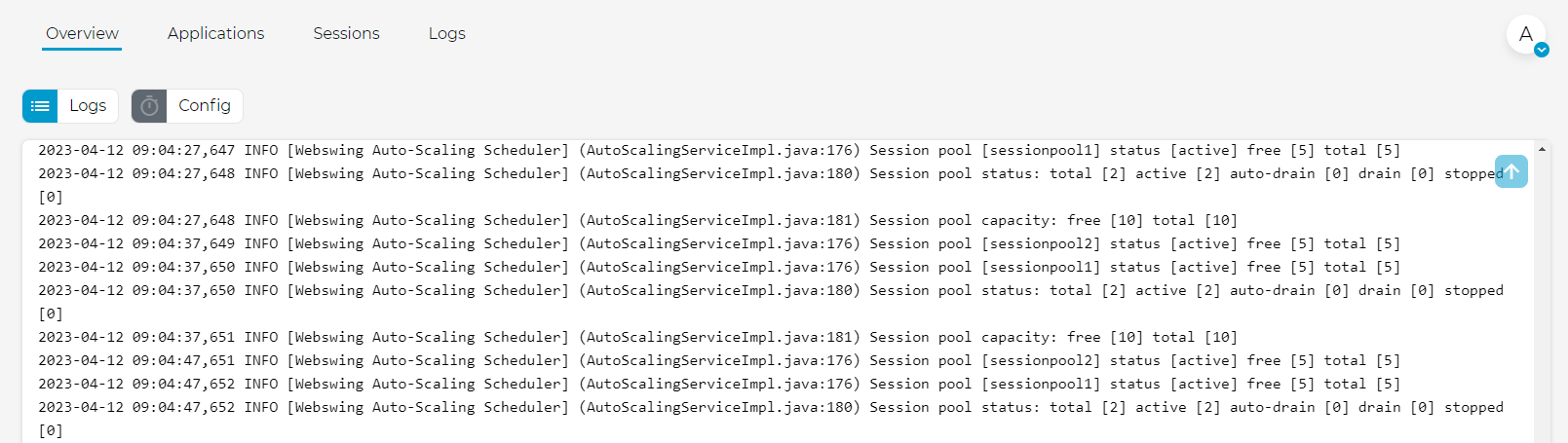 Auto-scaling logs