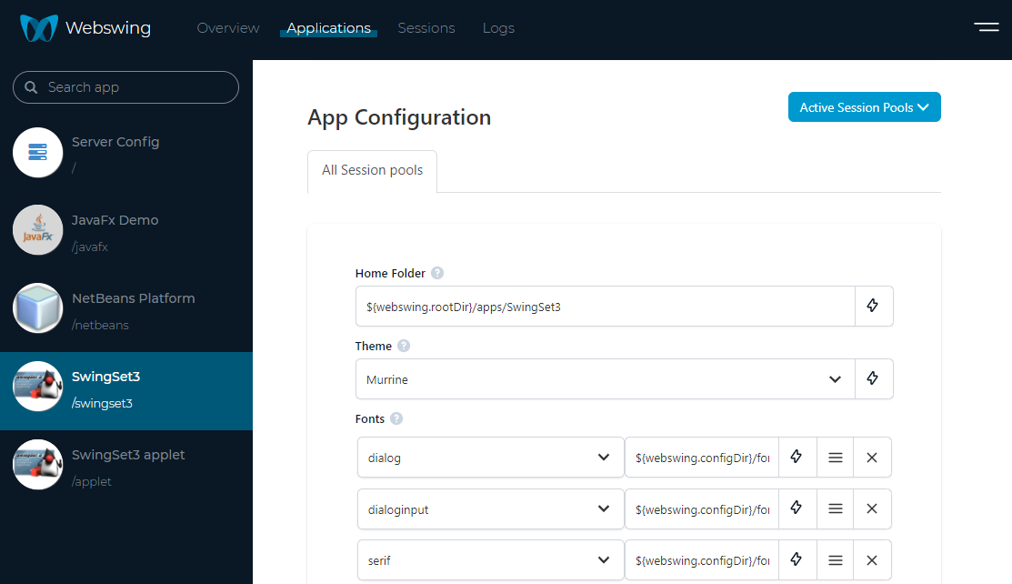 Application Configuration