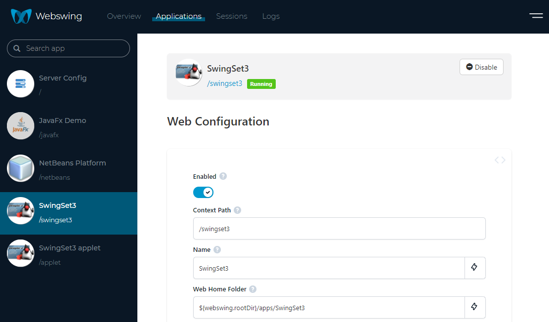 Web Configuration